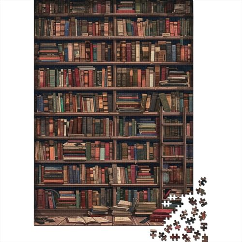 Bookshelf Puzzles, Puzzle 1000 Teile, Puzzle für Erwachsene, Kollektion Challenge, unmögliche Puzzle, hochwertiger Druck, 1000 Teile (75 x 50 cm) von HPRLDQWEU