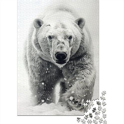 Brown Bear Puzzle 1000 Teile Erwachsene Nachhaltiges Lernspiel Für Erwachsene Herausforderung Spielzeug Geschenk Für Alle Frauen Und Männer Heimdekoration 1000 Stück (75x50cm) von HPRLDQWEU