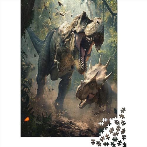 Dinosaur 1000 Teile Erwachsene Puzzle Rätsel Unmöglich anspruchsvolles pädagogisches Spiel Puzzle 1000 Teile für Erwachsene Hausdekoration 1000 Stück (75 x 50 cm) von HPRLDQWEU