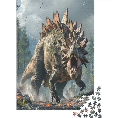 Dinosaur Puzzle 1000 für Erwachsene, 1000 Teile Puzzle für Erwachsene, aufregendes Puzzle, Rundum-Puzzle, für Frauen, Geschenk für Männer, 1000 Stück (75 x 50 cm) von HPRLDQWEU