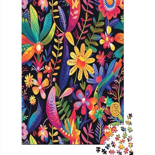 Flower Puzzle Erwachsene 1000 Teile anspruchsvolle Puzzlespiele Rätsel unmöglich Geschenkidee für Erwachsene Wanddekoration des Rahmens 1000 Stück (75 x 50 cm) von HPRLDQWEU