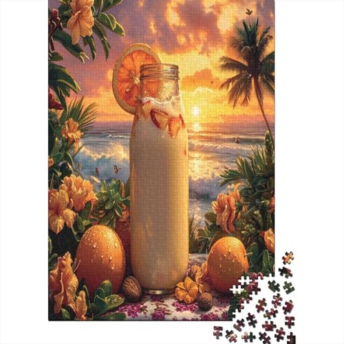 Fruit Juice Puzzle mit 1000 Teilen für Erwachsene, unmögliches Geschicklichkeitsspiel für die ganze Familie, anspruchsvolle Puzzlespiele, tolles Geschenk für Erwachsene, 1000 Stück (75 x 50 cm) von HPRLDQWEU