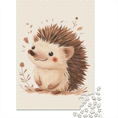 Hedgehog Puzzle Erwachsene 1000 Teile anspruchsvolle Puzzlespiele Rätsel unmöglich Geschenkidee für Erwachsene Wanddekoration des Rahmens 1000 Stück (75 x 50 cm) von HPRLDQWEU