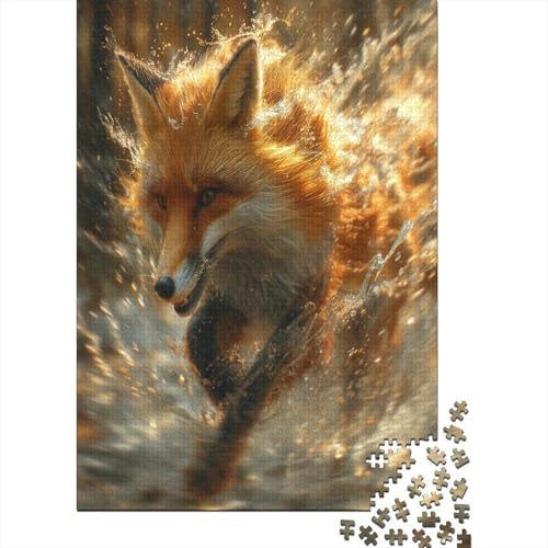 Jungle Fox Holzpuzzle 1000 Teile für Erwachsene anspruchsvolles Puzzle für Erwachsene Geschenk mit 1000 Teilen oder Ganzstück für Männer und Frauen 1000 Stück (75 x 50 cm) von HPRLDQWEU