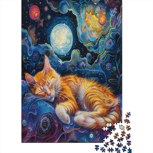 Kitten Puzzle 1000 Teile Puzzle Für Erwachsene Holzpuzzle Lernspiel Für Erwachsene Herausforderung Spielzeug Geschenk Für Alle Frauen Und Männer 1000 Stück (75x50cm) von HPRLDQWEU