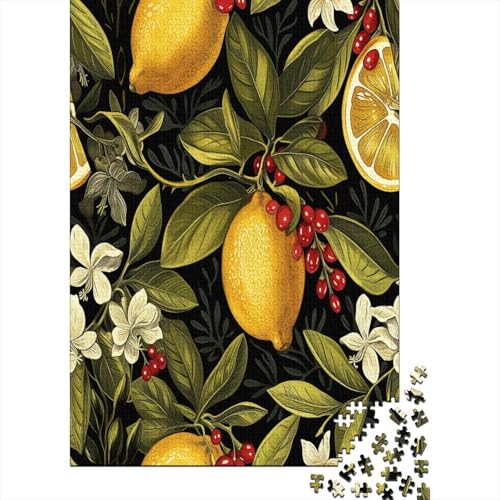 Lemon 1000 Teile Erwachsene Puzzle Rätsel Unmöglich anspruchsvolles pädagogisches Spiel Puzzle 1000 Teile für Erwachsene Hausdekoration 1000 Stück (75 x 50 cm) von HPRLDQWEU