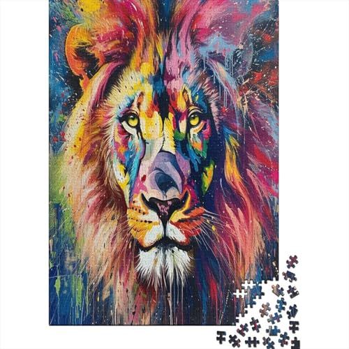 Lion Puzzle 1000 Teile Erwachsene Nachhaltiges Lernspiel Für Erwachsene Herausforderung Spielzeug Geschenk Für Alle Frauen Und Männer Heimdekoration 1000 Stück (75x50cm) von HPRLDQWEU