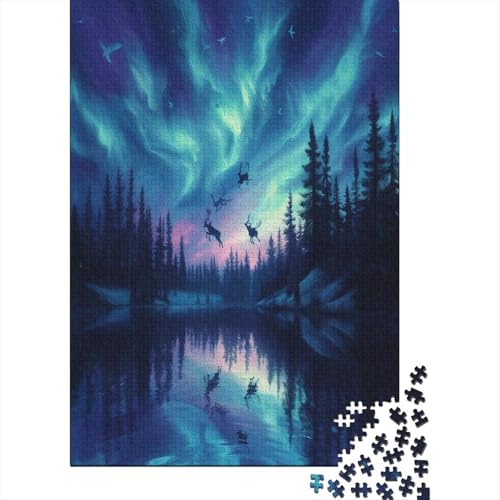 Northern Lights Puzzles, Puzzle 1000 Teile, Puzzle für Erwachsene, Kollektion Challenge, unmögliches Puzzle, hochwertiges Druck-Puzzle 1000 Stück (75 x 50 cm) von HPRLDQWEU