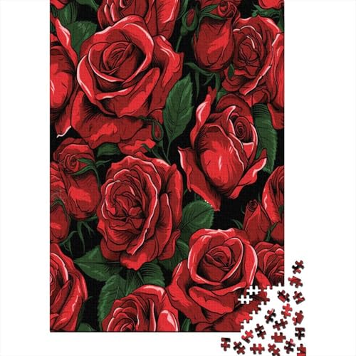 Rose, 1000 Teile für Erwachsene, anspruchsvolles Puzzle, pädagogische Spiele, tolles Geschenk für Erwachsene, 1000 Stück, 1000 Stück (75 x 50 cm) von HPRLDQWEU