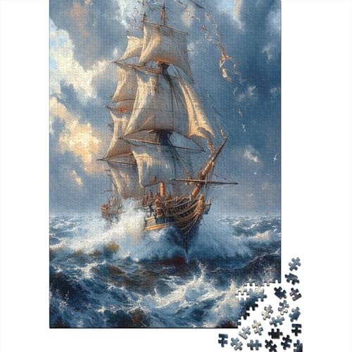 Sailboat Klassisches Puzzle, 1000 Teile für Erwachsene, Jigsaw Puzzles für Kinder, dekomprimierendes Spielzeug, pädagogisch, lustiges Spiel für Familien, 1000 Stück (75 x 50 cm) von HPRLDQWEU