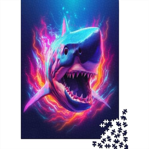 Shark Puzzles 1000 Teile, Puzzle für Erwachsene, Puzzle - Hochwertiger Druck, 1000 Stück (75 x 50 cm) von HPRLDQWEU