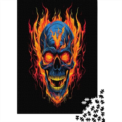 Skull Holzpuzzle 1000 Teile für Erwachsene anspruchsvolles Puzzle für Erwachsene Geschenk mit 1000 Teilen oder Ganzstück für Männer und Frauen 1000 Stück (75 x 50 cm) von HPRLDQWEU