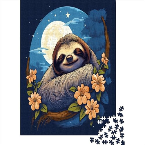 Sloth 1000 Stück Erwachsene Puzzle Spiele Entspannung und Intelligenz Nachhaltiges Holzpuzzle Puzzle für Familienspiel Geschenk Für Liebe Und Freund Nachhaltig 1000 Stück (75 x 50 cm) von HPRLDQWEU