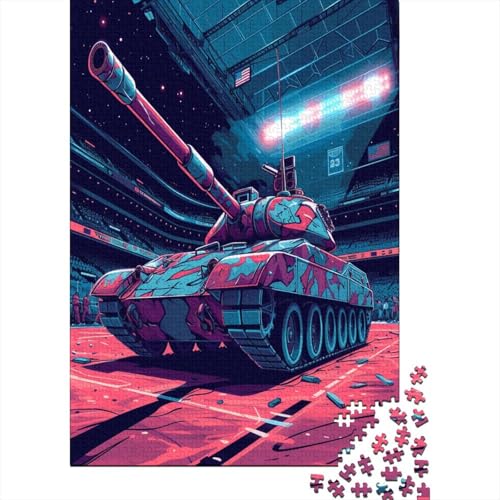 Tank Puzzles, Puzzle 1000 Teile, Puzzle für Erwachsene, hochwertiges Druck-Puzzle 1000 Stück (75 x 50 cm) von HPRLDQWEU