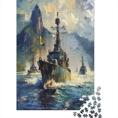 Warship Puzzle 1000 Teile Puzzle Für Erwachsene Relax Puzzle Spiele Klassisches Puzzle Für Die Wanddekoration Der Bilderrahmen Geschenke Für Familienfotos 1000 Stück (75 x 50 cm) von HPRLDQWEU