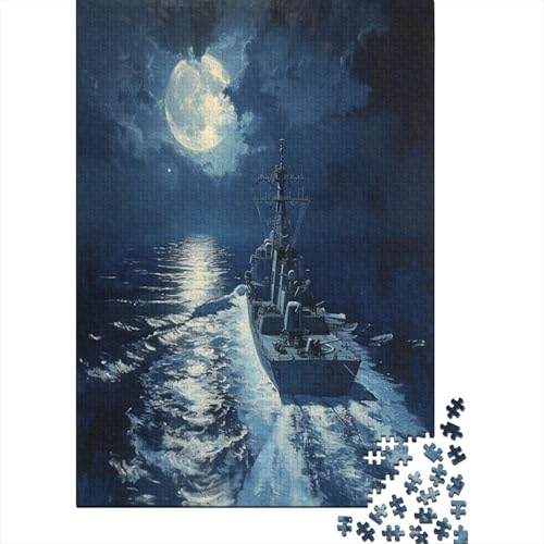 Warship Puzzle für Erwachsene 1000 Teile Puzzle für Erwachsene 1000 Teile Lernspiel Puzzle anspruchsvolles Spiel Geschenke und Spielzeug für Erwachsene 1000 Stück (75 x 50 cm) von HPRLDQWEU