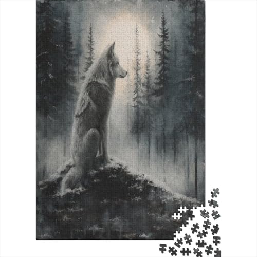 Wolf Puzzle mit 1000 Teilen, Puzzle mit 1000 Teilen für Erwachsene, pädagogisches Puzzle, anspruchsvolles Spiel für Erwachsene, Heimdekoration, 1000 Stück (75 x 50 cm) von HPRLDQWEU