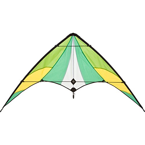 HQ Design Ecoline - Orion Lenkdrachen Zweileiner Flugdrachen für Erwachsene und Kinder ab 10 Jahren, 74x140cm, inkl. 20kp Polyesterschnüre 2x30m auf Spulen, 2-5 Beaufort (Jungle) von HQ HIGH QUALITY DESIGN