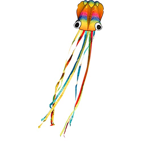 HQ 106900 - Rainbow Octopus, Kinderdrachen Einleiner, ab 5 Jahren, 410x70cm, inkl. 17kp Polyesterschnur 40m auf Spule, 2-5 Beaufort von HQ HIGH QUALITY DESIGN