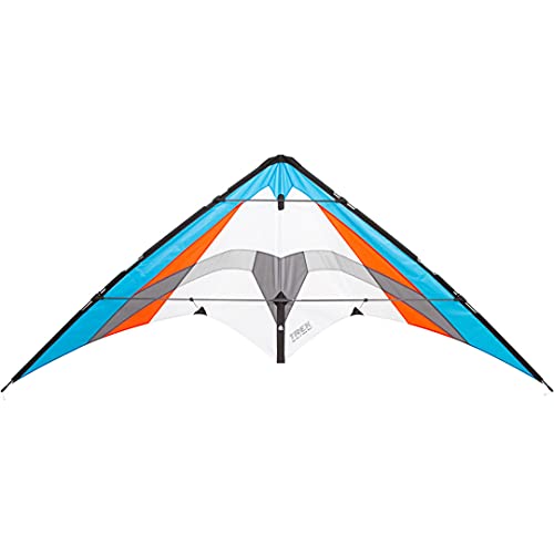 HQ 116777 - Trek, Zweileiner Lenkdrachen Allround, ab 14 Jahren, 86x197cm, inkl. 50kp Dyneemaschnüre 2x25m auf Winder mit Schlaufen, 2-6 Beaufort von HQ HIGH QUALITY DESIGN