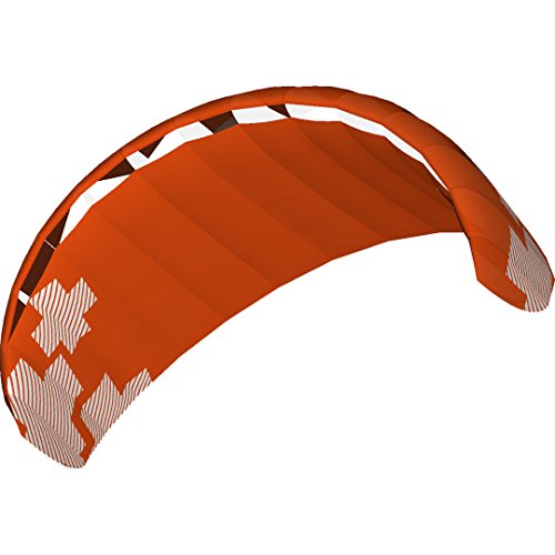 HQ4-Kites 118049 - Rush Pro 350 Orange, Dreileiner Lenkmatte Trainerkite, Spannweite: 350cm, inkl. 200/120kp Dyneemaschnüre 3x20m auf 3-Line 50cm-Controlbar, 4-21 Knoten von HQ HIGH QUALITY DESIGN