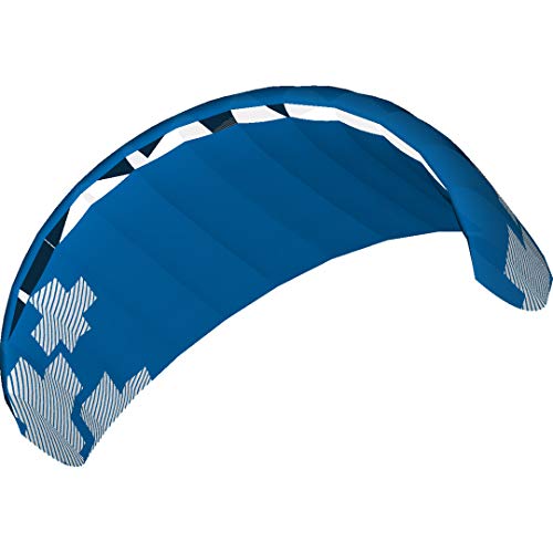 HQ4-Kites 118047 - Rush Pro 300 Blue, Dreileiner Lenkmatte Trainerkite, Spannweite: 300cm, inkl. 160/120kp Dyneemaschnüre 3x20m auf 3-Line 50cm-Controlbar, 4-24 Knoten von HQ HIGH QUALITY DESIGN