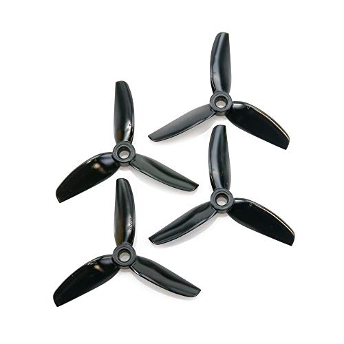 HQProp 3 Zoll Propeller DP 3x5x3 PC - 3 Blatt Props Grün, Hellblau | FPV Racer, Copter, Drohnen | CopterFarm (Schwarz) von HQProp