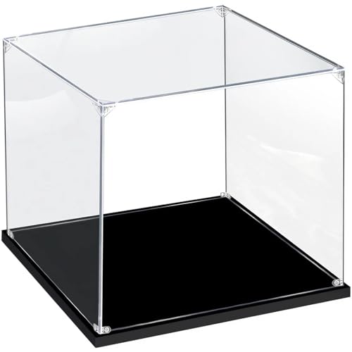 Acryl-Vitrine For 10266 Baustein-Modellbausatz, Staubdichte, Transparente, Transparente Schutzhülle, Zusammengebaute Acryl-Vitrine Mit Schwarzem Boden, Modell-Geschenk-Aufbewahrungsdisplay(2mm) von HQSADOEEU