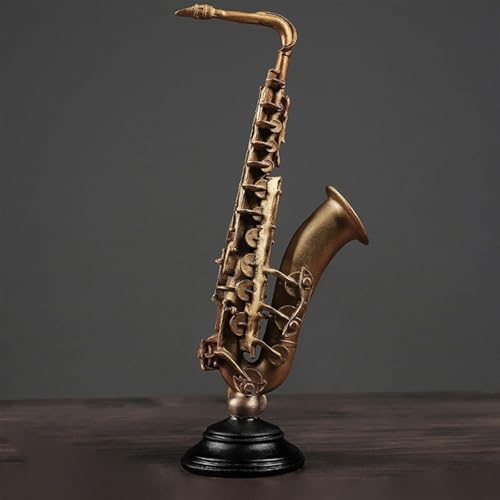 HQWBVD Musikinstrumentenmodell Instrument Saxophon Modell Ornamente Schöne Ornamente Für Haus Wohnzimmer Eingang Dekorationen von HQWBVD