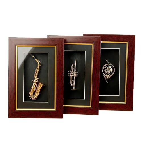 HQWBVD Musikinstrumentenmodell Miniatur-Saxophon- Und Trompetenmodell-Ornamente Mini-Musikinstrument-Ornament Geschenk-Ornamente(A) von HQWBVD