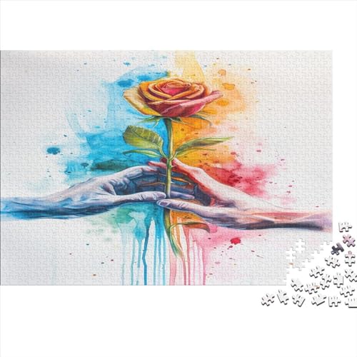 ColoRot Roses Puzzle 1000 Teile Puzzle Für Erwachsene Und Kinder Ab 14 Jahren,Puzzlespiel Erwachsenen Puzzlespiel Puzzel 1000pcs (75x50cm) von HQXZMIERM