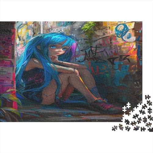 Graffiti 1000 Stück Puzzles Für Erwachsene Teenager Stress Abbauen Familien-Puzzlespiel 1000-teiliges Puzzle Kinder Lernspiel Spielzeug Geschenk Puzzel 1000pcs (75x50cm) von HQXZMIERM