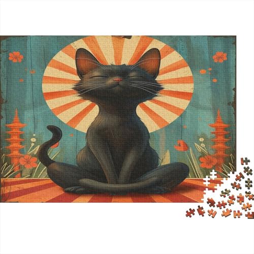 Kat Puzzle 1000 Teile - Puzzle Für Erwachsene, Puzzle, Puzzlespiel Erwachsenen Puzzlespiel Puzzel 1000pcs (75x50cm) von HQXZMIERM