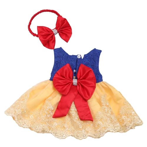 HRODA 0-1M Baby Mädchen Fotografie Requisiten Prinzessin Kostüm Kleid Bowknot Stirnband Neugeborene Foto Requisiten Fotoshooting Kleidung von HRODA