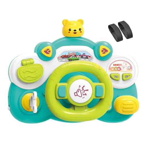 HRODA Baby Lenkrad Stimm Spielzeug Cartoon Simulation Auto Spielzeug Musik Kleinkind Motor Pädagogisches Spielzeug von HRODA