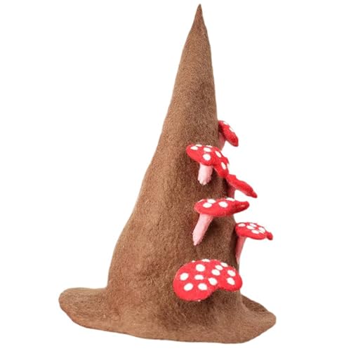 HRODA Bezaubernde Wollhüte Kostümzubehör Halloween Partys Einzigartiges 3D Hornhut Modeaccessoire von HRODA