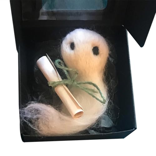 HRODA Halloween Adoption Plüschtier Aus Wollfilz Mit Einzigartigem Schriftrollenpapier In Box Taschenzubehör Für Freunde von HRODA