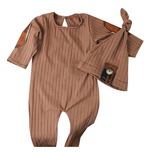 HRODA Neugeborenen Fotografie Requisiten Jungen Mädchen Outfits Strampler Body Fotoshooting Kostüm Set 0-1 Monate Babys Polyester von HRODA