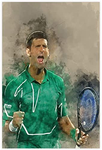 1000 Teile Puzzle Berühmter Sportstar-Tennisspieler Novak Djokovic Holz Puzzle Erwachsene Stress Freisetzung Spiel 1000 Piece 29.5x19.6inch(75x50cm) Kein Rahmen von HRTNS