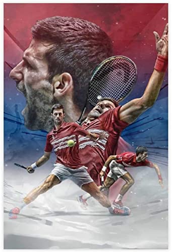 Puzzle 500 Teile Erwachsene und Kinder Novak Djokovic Poster Tennis Holz Puzzles Stress Freisetzung Spiel 500 Piece 20.4x15inch(52x38cm) Kein Rahmen von HRTNS