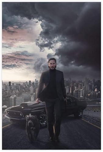 Puzzle für 1000 Teile Film John Wick künstlerische Konzeption Leinwand Poster Holz Puzzlespiel Erwachsenen und Kinder puzzle Poster 1000 Piece 29.5x19.6inch(75x50cm) Kein Rahmen von binoa