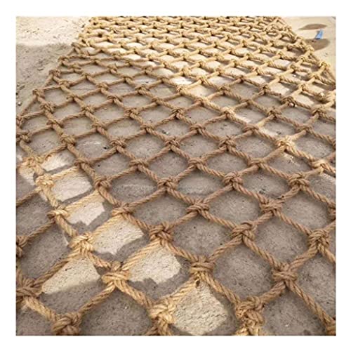 HSHSWA Kindersicherheit Hanf Netz, Seilnetz Für Geländer, Außenschutzzaun Gewebt Ladung Seil LKW Anhänger Gartenpflanze Netting(10X10cm,1x1m(3.28X3.28ft)) von HSHSWA