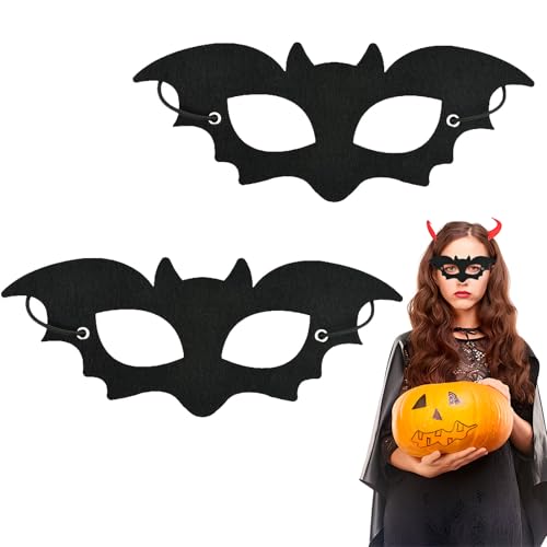 HSLPSM 2 Stück Schwarz Augenmaske, Halloween Fledermaus Augenmasken Maske, Halloween Maskerade Maske für Fastnacht, Party, Rollenspiele, Halloween Deko HSLPSM 2 Stück Schwarz Augenmaske, Halloween Fledermaus Augenmasken Maske, Halloween Maskerade Maske für Fastnacht, Party, Rollenspiele, Halloween Deko von HSLPSM