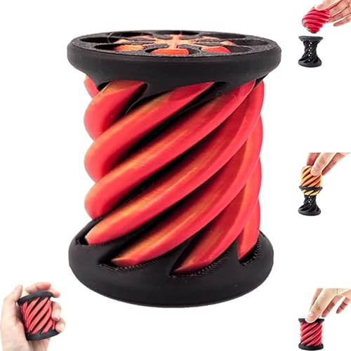 Pass Through Cone Pyramid Fidget Toy, 3D-gedrucktes Spiralkegelspielzeug, Mini-Vortex-Thread-Illusion, Desktop-Deco-Souvenir-Geschenk ( A) von HSSMEUR