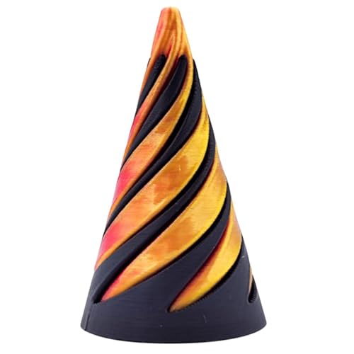 Pass Through Cone Pyramid Fidget Toy, 3D-gedrucktes Spiralkegelspielzeug, Mini-Vortex-Thread-Illusion, Desktop-Deco-Souvenir-Geschenk ( B) von HSSMEUR