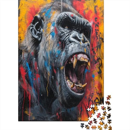 Gorilla Puzzle 1000 Teile Puzzle Erwachsene Schwieriges Schwer Puzzle Für Erwachsene Und Kinder Ab 14 Jahren Puzzel 1000pcs (75x50cm) von HSTDVBALE