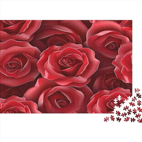 Rose 1000 Stück Puzzles Für Erwachsene Teenager Stress Abbauen Familien-Puzzlespiel 1000-teiliges Puzzle Kinder Lernspiel Spielzeug Geschenk Puzzel 1000pcs (75x50cm) von HSTDVBALE