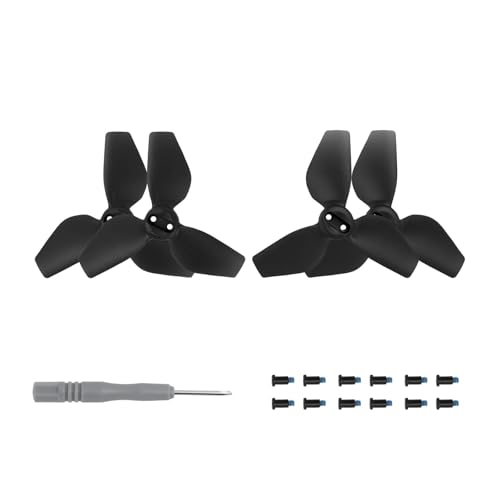 HSYH Farbiger Propeller for D-JI Neo Handheld-Flugkamera, buntes Paddel, leichte Fans, Flügel, Handheld-Drohnenzubehör(2 Pairs Black) von HSYH