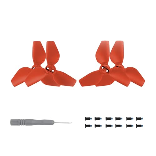 HSYH Farbiger Propeller for D-JI Neo Handheld-Flugkamera, buntes Paddel, leichte Fans, Flügel, Handheld-Drohnenzubehör(2 Pairs red) von HSYH