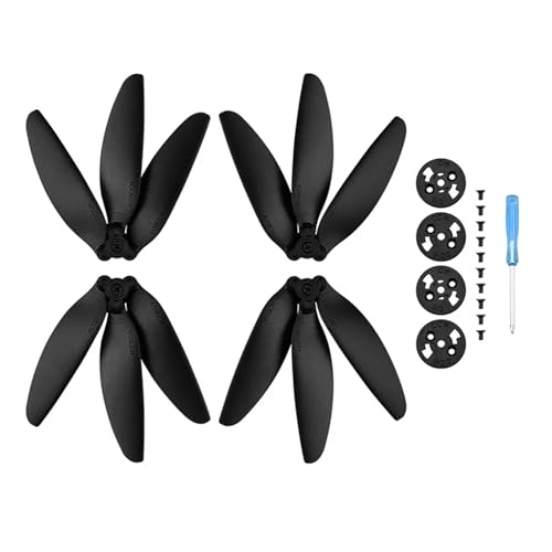 HSYH for D-JI Mini 2/SE Mavic Mini Propeller Quick Release Faltbare DREI-Klinge Requisiten Paddel Ersatz Flügel Fans Drone Zubehör(Black) von HSYH